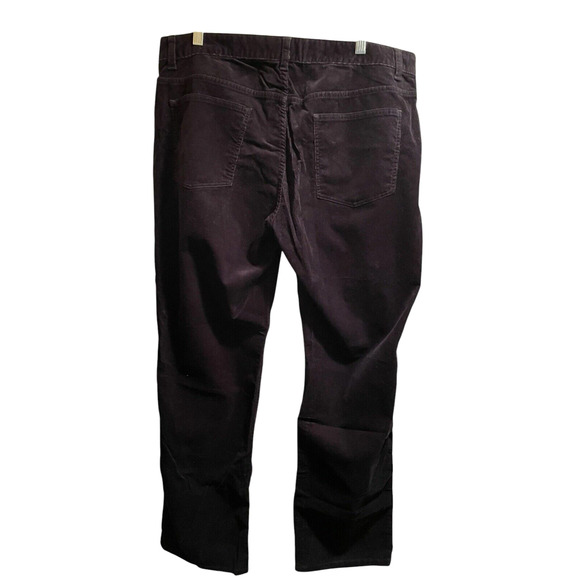 Talbots Black Corduroy Jeans Women 18 Plus High Waist Straight Leg Slimming NWOT - Picture 2 of 9